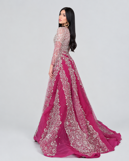 Aleya Beaded Detachable Embellished Sequin Overskirt (Dress Not Included)