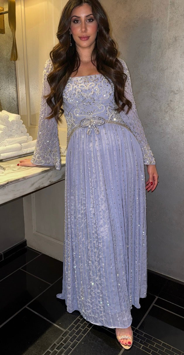 Sabah Chiffon Embellished A line Dress