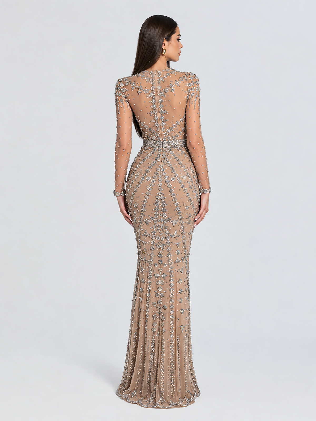 Kendall Long Sleeve Beaded Dress