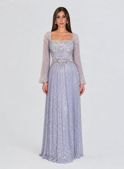Sabah Chiffon Embellished A line Dress