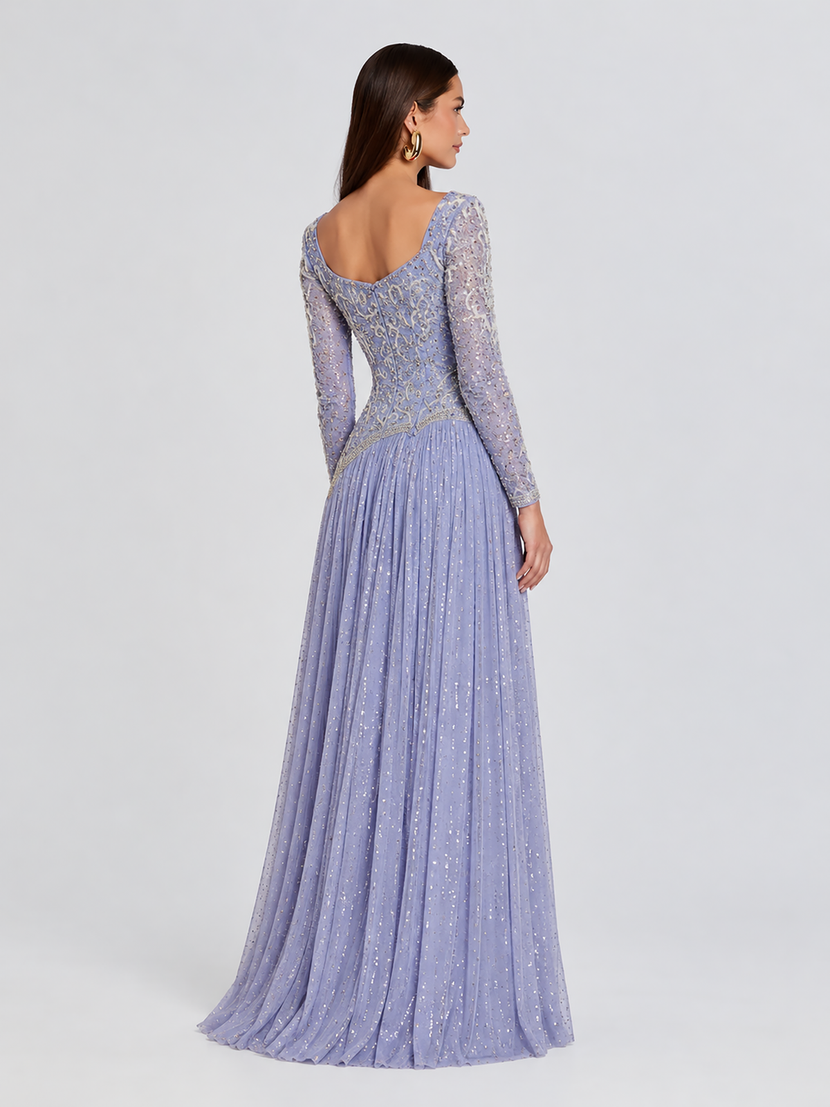 Sabah Chiffon Embellished A line Dress