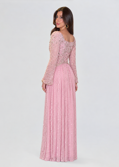 Sabah Chiffon Embellished A line Dress