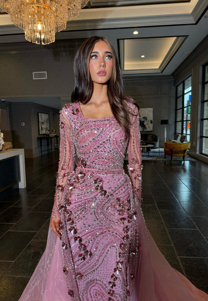 Zaina Dual-layered Silhouette Consisting Voluminous Overskirt