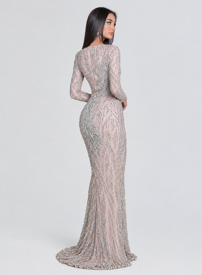 Yara Long Sleeve Embellished Dress