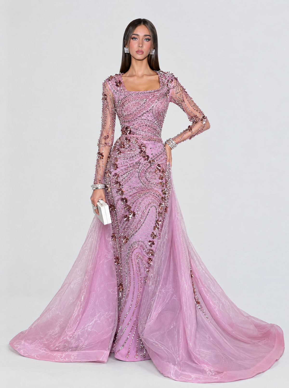 Zaina Dual-layered Silhouette Consisting Voluminous Overskirt